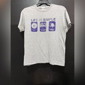 🛷Gray & Purple Eat Sleep Vikings Football Tshirt